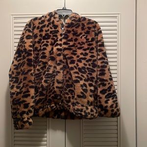 Cute leopard printed jacket